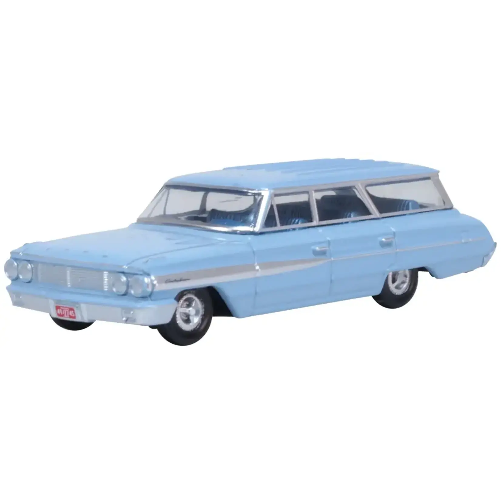 Oxford Diecast 87FC64001 HO 1964 Ford Country Sedan - Skylight Blue