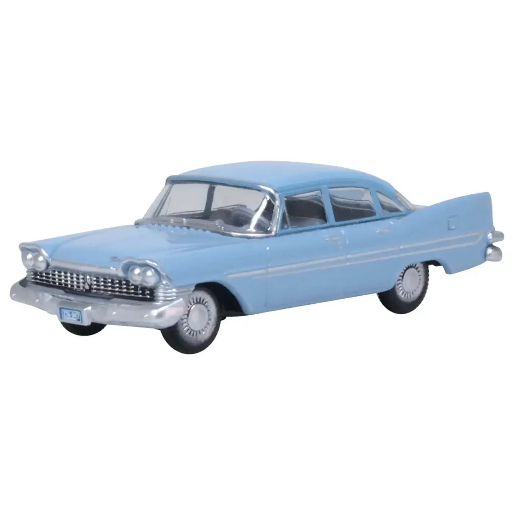 Oxford Diecast 87PS59003 HO 1959 Plymouth Savoy Sedan - Powder Blue