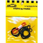 Parts by Parks 1011 1/24-1/25 Detail Set 2: Radiator Hose, Orange Heater Hose, Black Battery Cable
