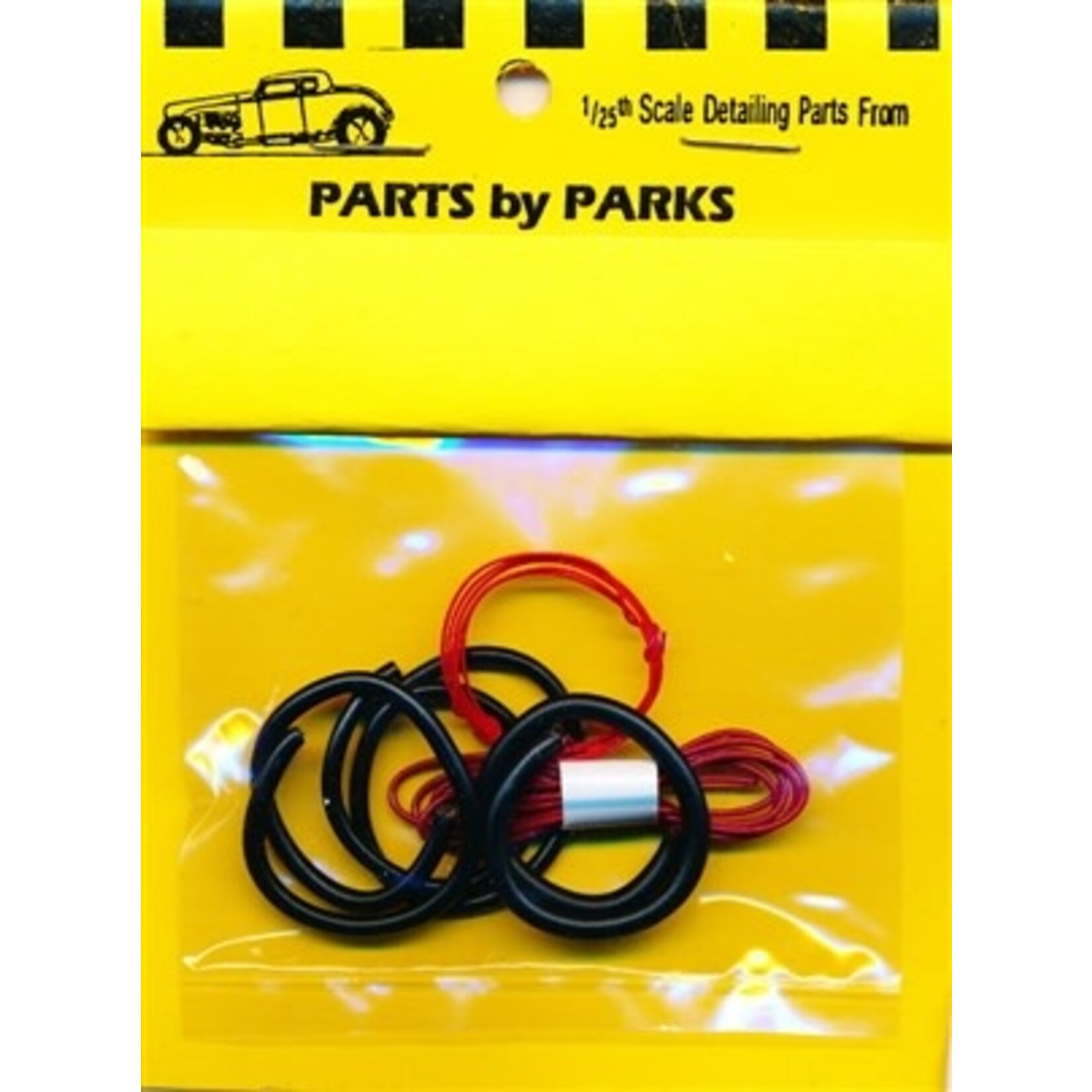 Parts by Parks 1012 1/24-1/25 Detail Set 3: Radiator Hose, Red Heater Hose, Red Battery Cable
