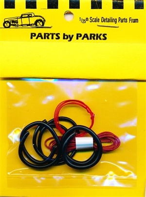 1012 1/24-1/25 Detail Set 3: Radiator Hose, Red Heater Hose, Red Battery Cable