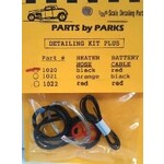 Parts by Parks 1020 1/24-1/25 Detail Set Plus 1: Radiator Hose, Black Heater Hose, Red Battery Cable & Tinned Copper Wire for Brake/Fuel Lines & Carburetor Linkage
