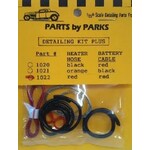 Parts by Parks 1022 1/24-1/25 Detail Set Plus 3: Radiator Hose, Red Heater Hose, Red Battery Cable & Tinned Copper Wire for Brake/Fuel Lines & Carburetor Linkage