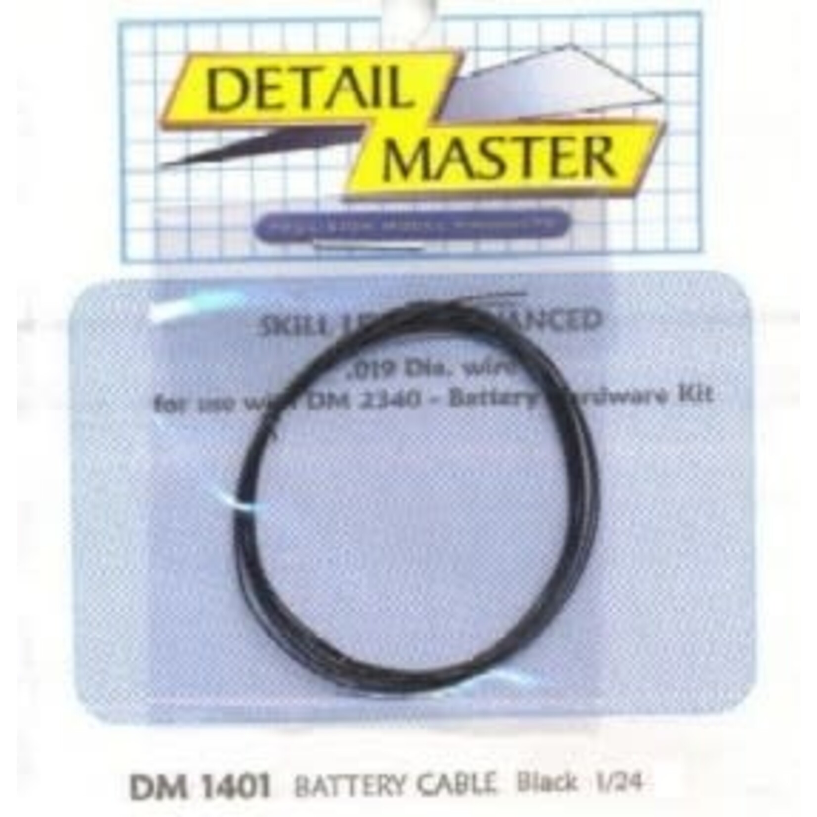 Detail Master 1401 1/24-1/25 2ft Battery Cable Black