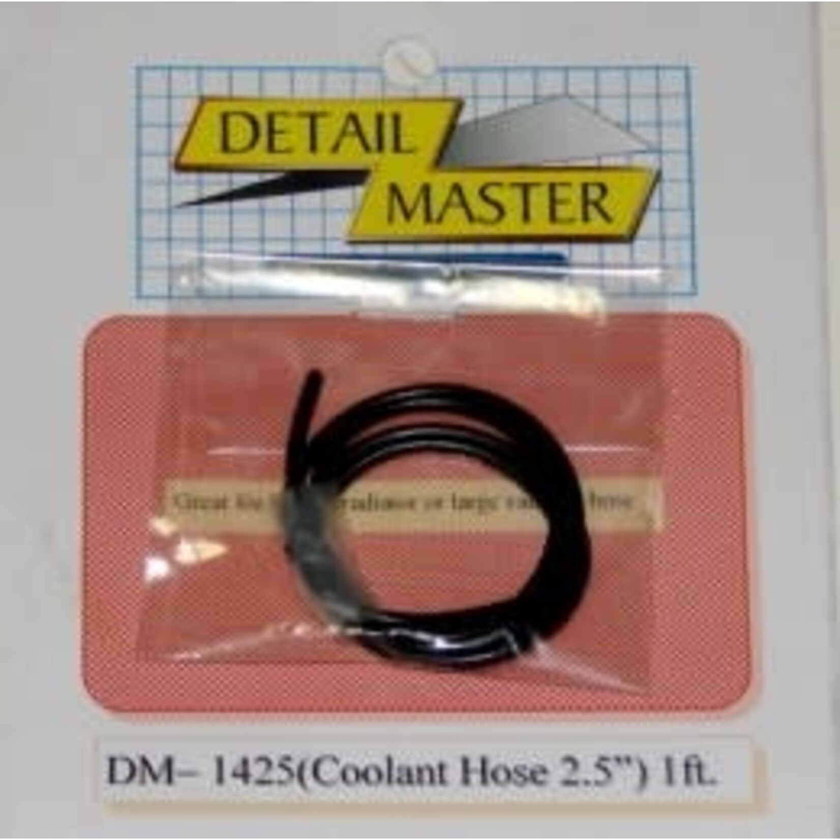 Detail Master 1425 1/24-1/25 2ft Coolant Hose Black (2" Dia)