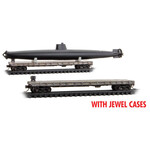 Micro Trains Line 98302256 N Weathered Flat 2 Pack w/ Submarine