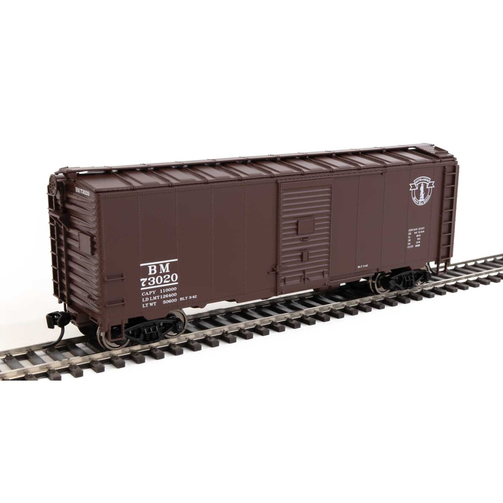 Walthers 9102726 HO 40' 37 AAR Boxcar B&M #73020