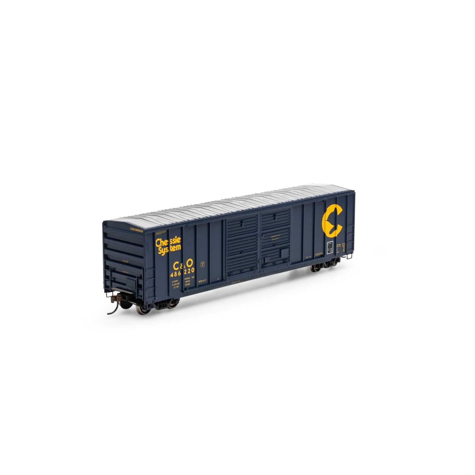 Athearn 15876 HO 50' FMC 5077 Double Door Box C&O 486220
