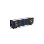Athearn 15878 HO 50' FMC 5077 Double Door Box C&O 486242