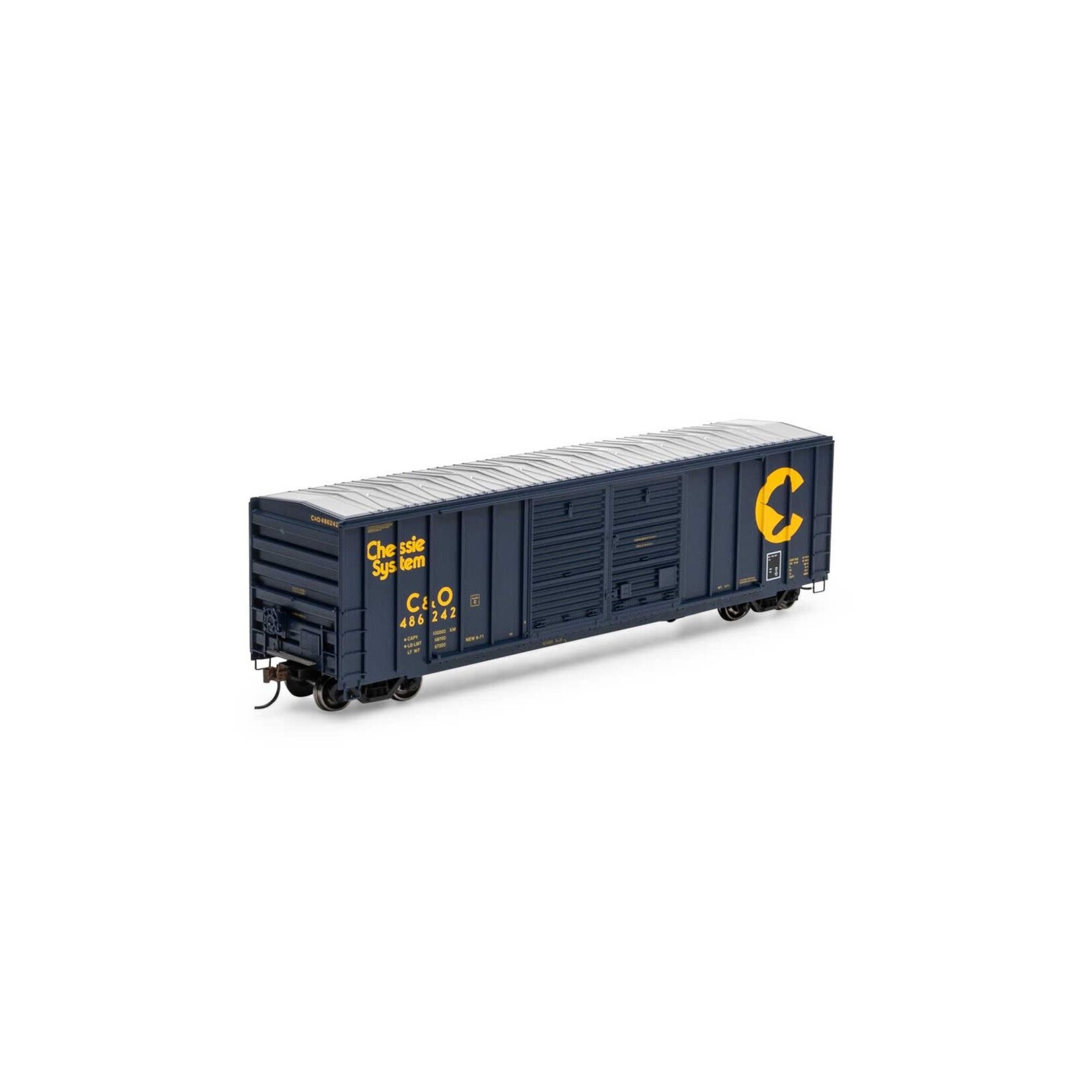 Athearn 15878 HO 50' FMC 5077 Double Door Box C&O 486242
