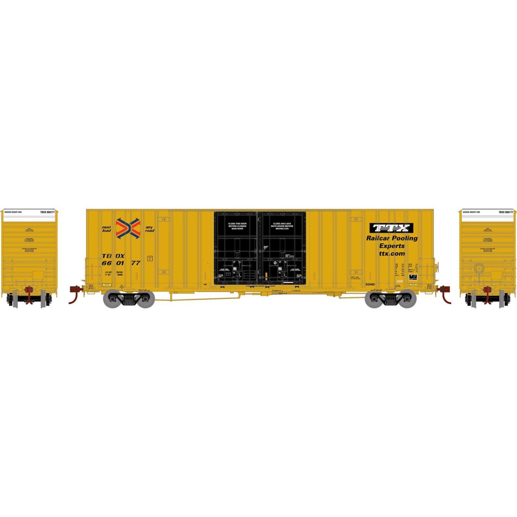 Athearn 75327 HO 60' Gunderson Box TBOX 660177
