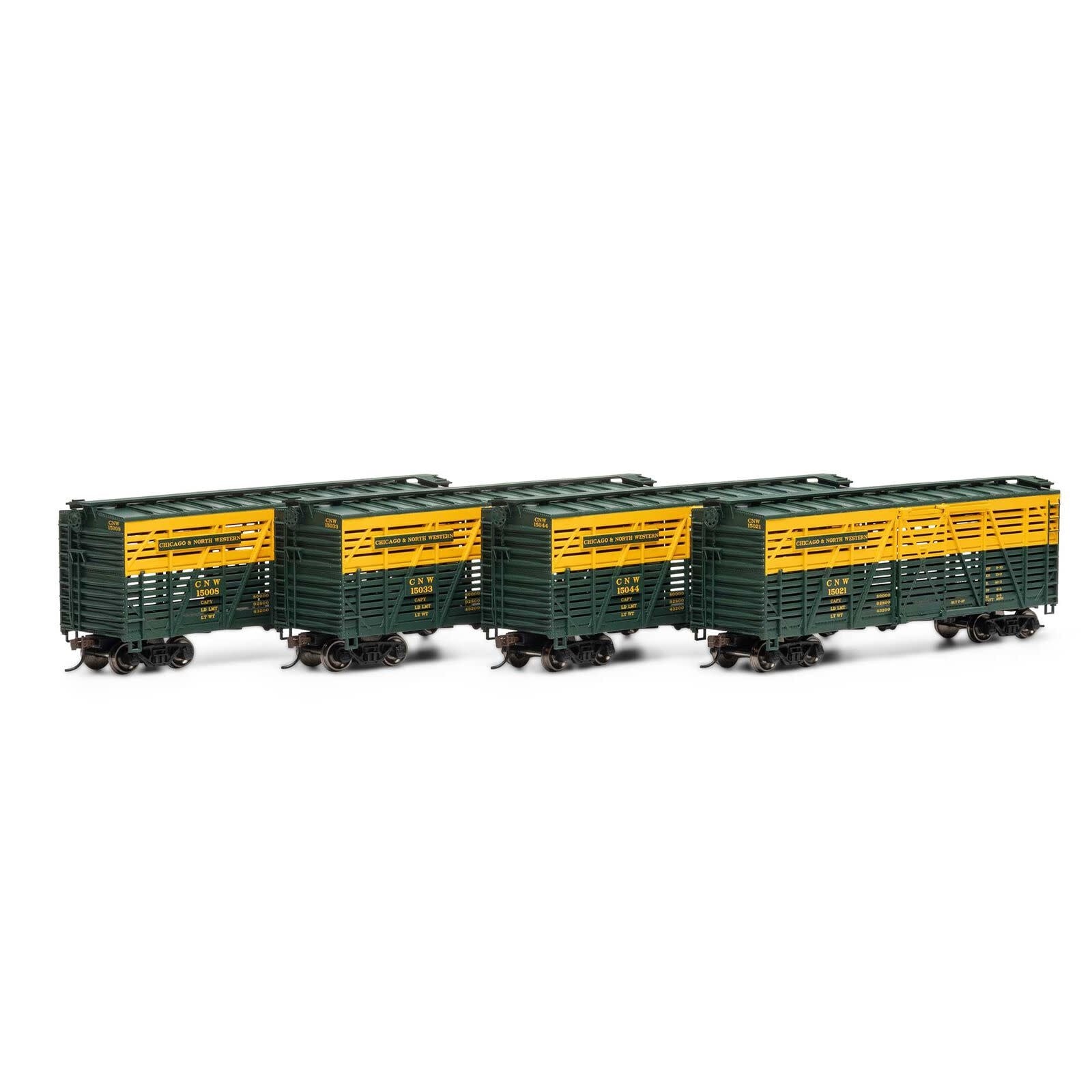 75994 HO 40' Stock Car C&NW #1 - 4 Pack