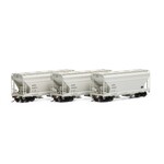 Athearn 81058 HO ACF 2970 Covered Hopper ACFX - 3 Pack