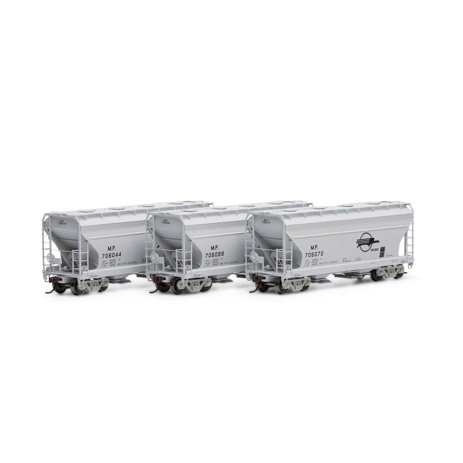 81070 HO ACF 2970 Covered Hopper MP - 3 Pack