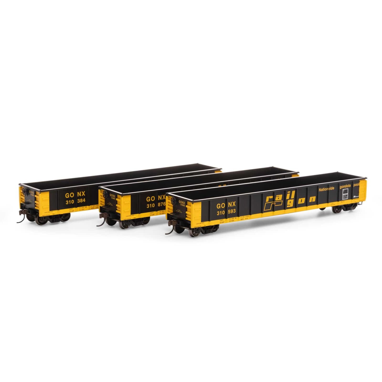 8178 HO 52' Mill Gondola GONX #1 - 3 Pack