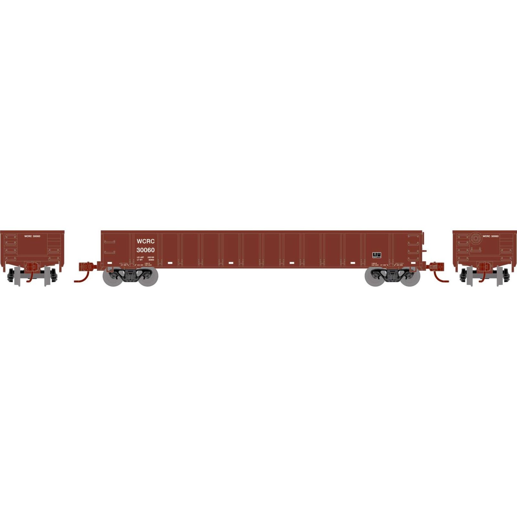 Athearn 8398 HO 52' Mill Gondola Washington Central 30060