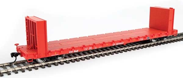 9105869 HO 60' Bkhd Flatcar CP #304652