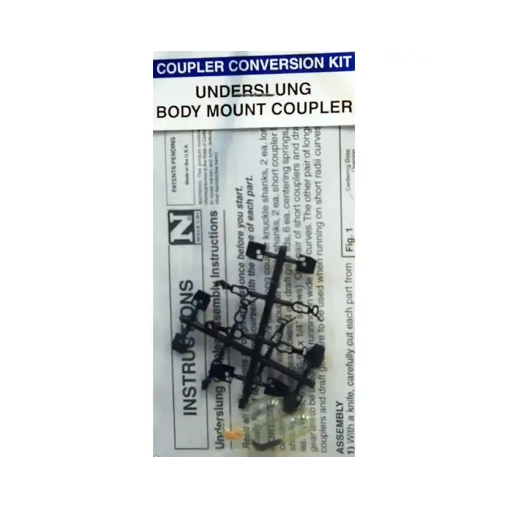 Micro Trains Line 00102050 N Underslung Body Mount Coupler Conversion Kit