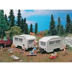 Vollmer 45147 HO Camping Trailer Kit - 2 Pack