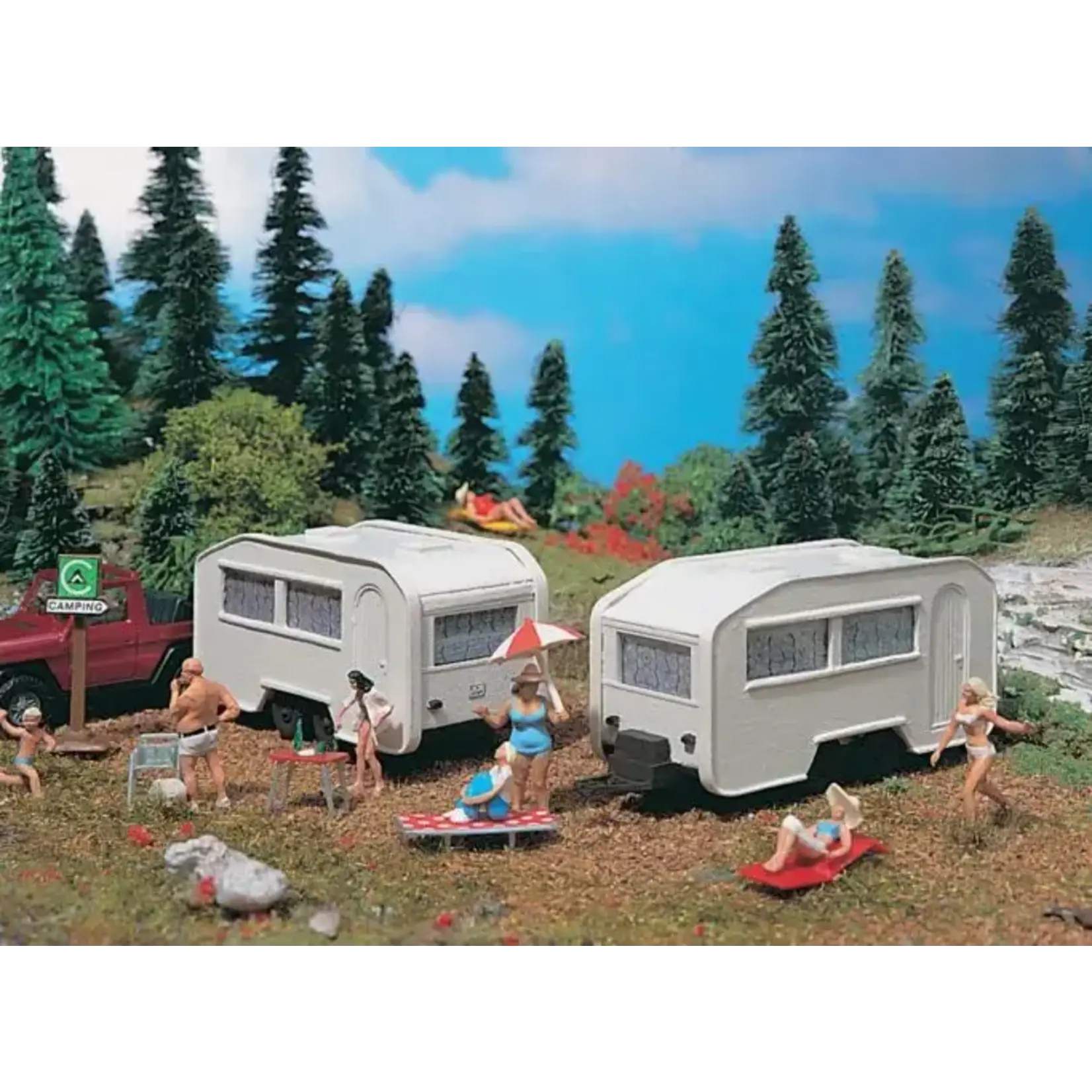 Vollmer 45147 HO Camping Trailer Kit - 2 Pack