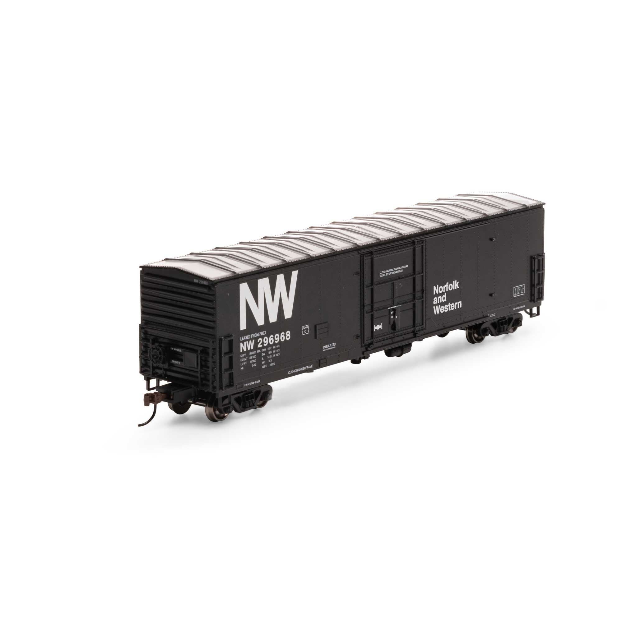 71058 HO 50' Superior Plug Box N&W 296968