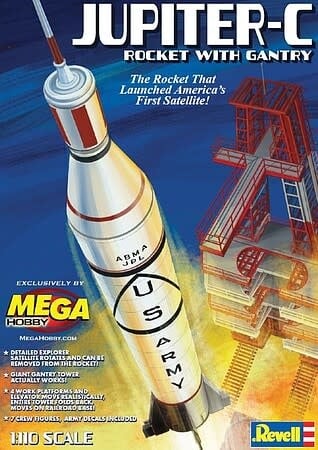 3706 1/110 Jupiter-C Rocket w/ Gantry Tower & Crew