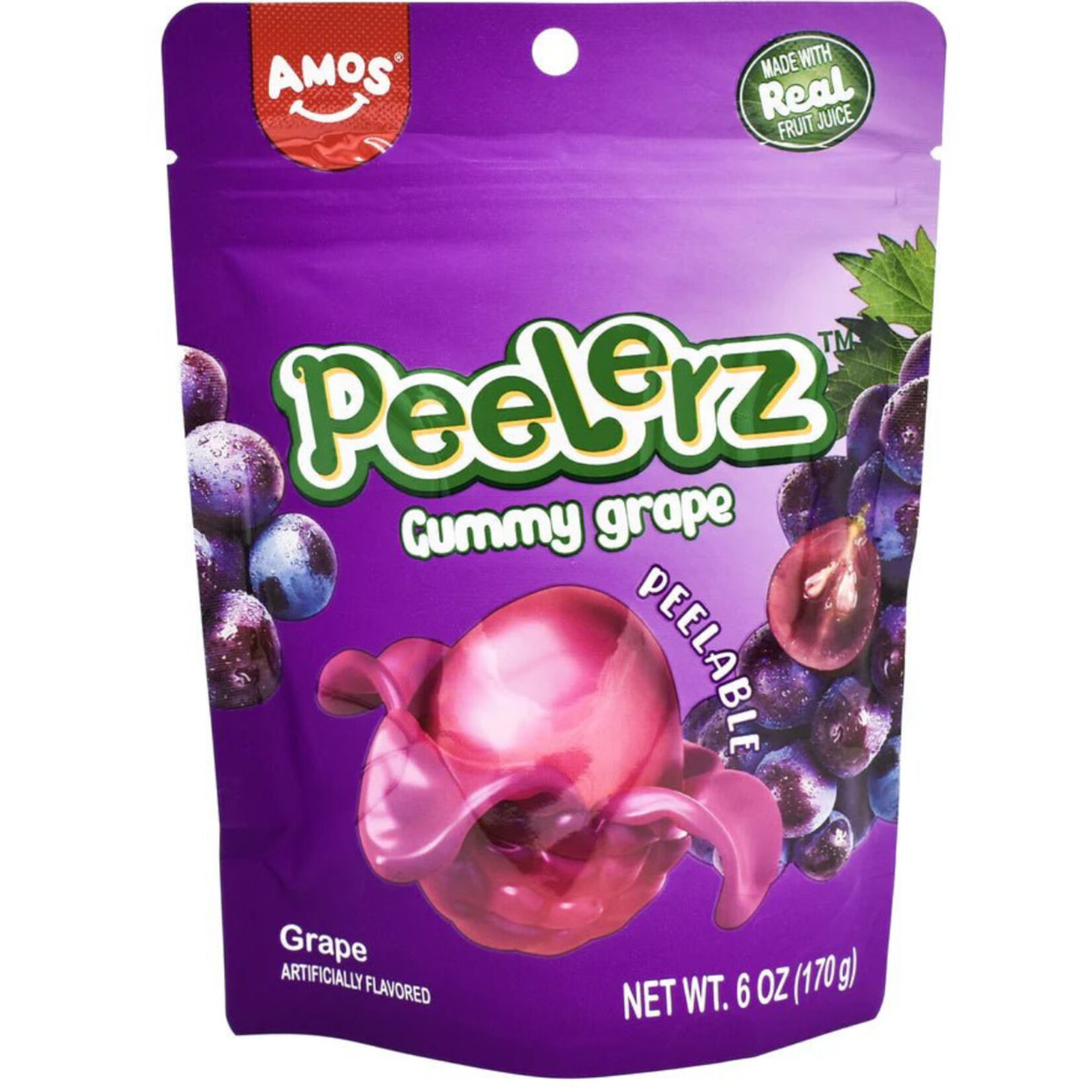 Candy Amos Peelerz Gummy Grape 6oz