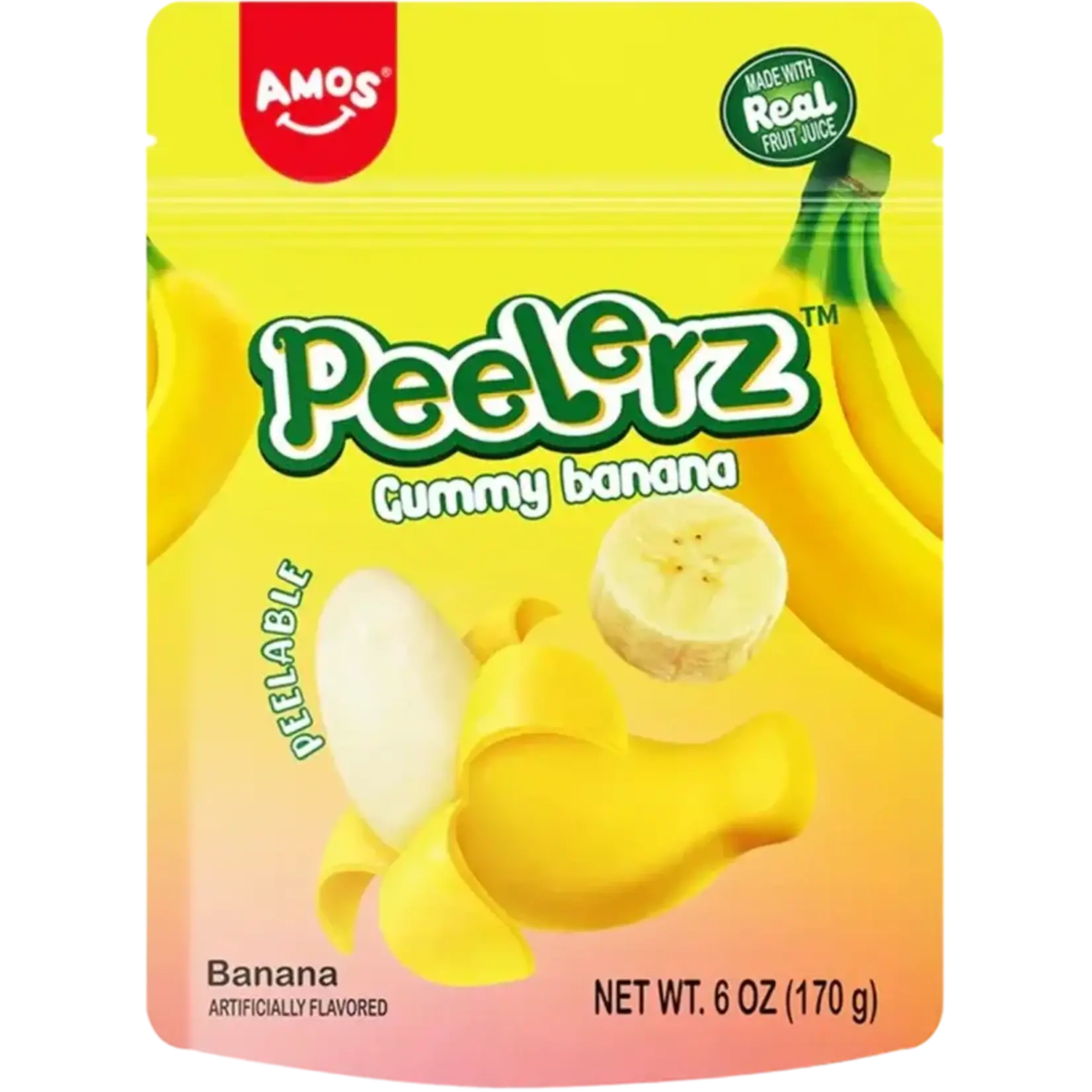 Amos Peelerz Gummy Banana 6oz