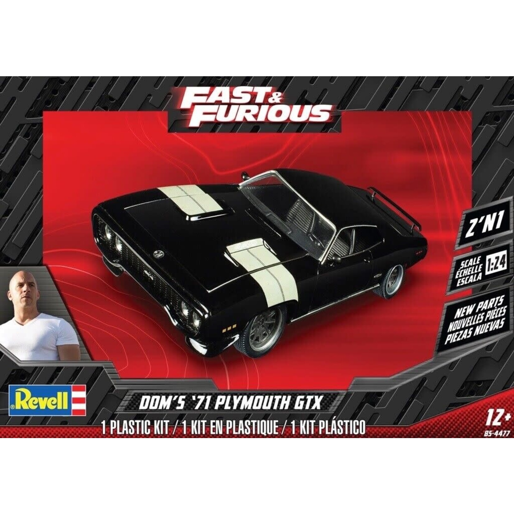 Revell 854477 1/24 Dom's Plymouth GTX 2n1