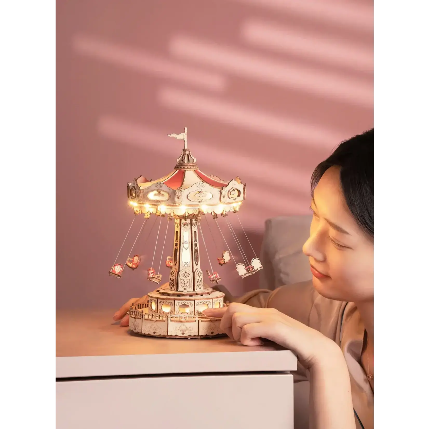 Hands Craft Swing Ride Electro-Mechanical Wooden Puzzle