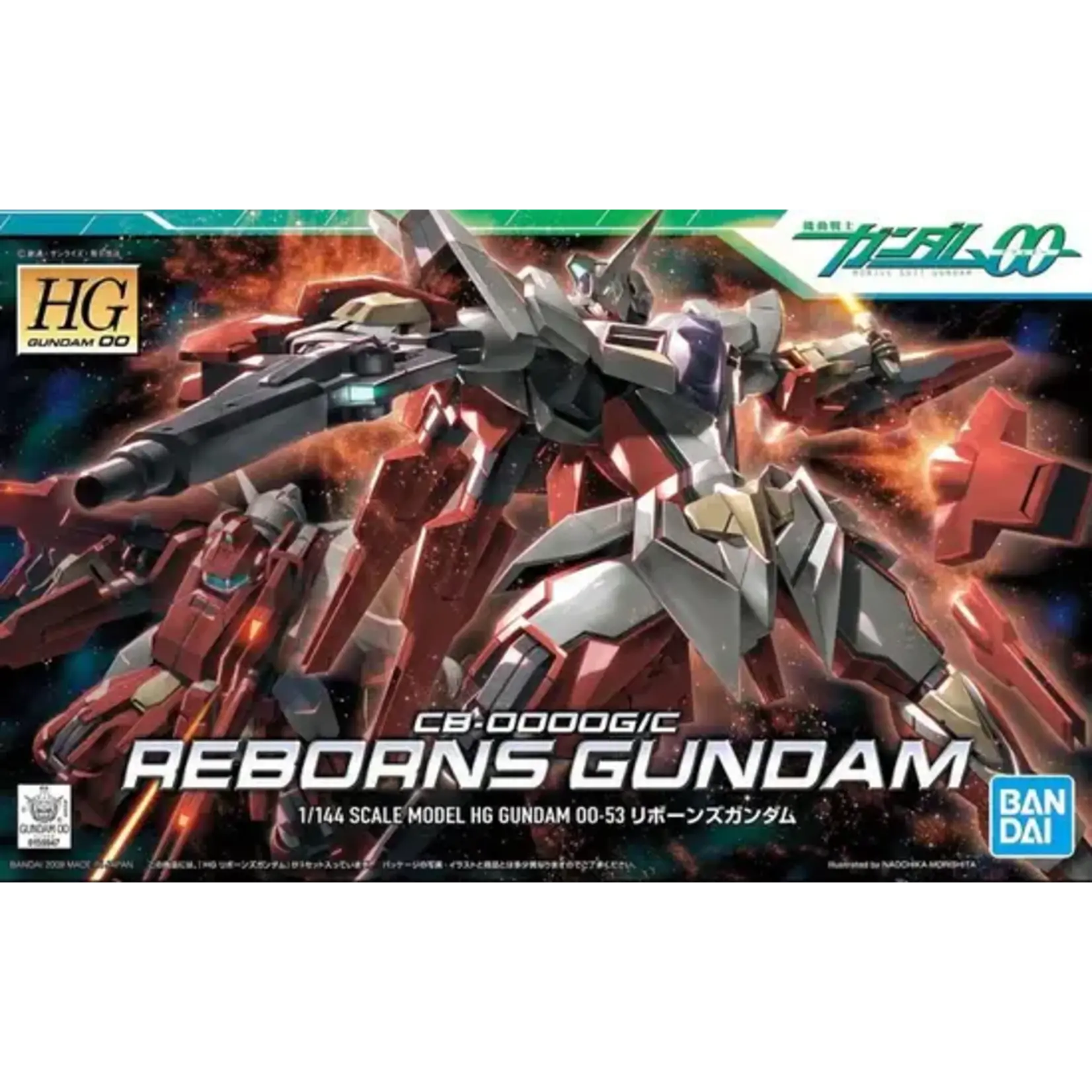 Bandai 2061619 HG00 #53 1/144 CB-0000G/C Reborns Gundam