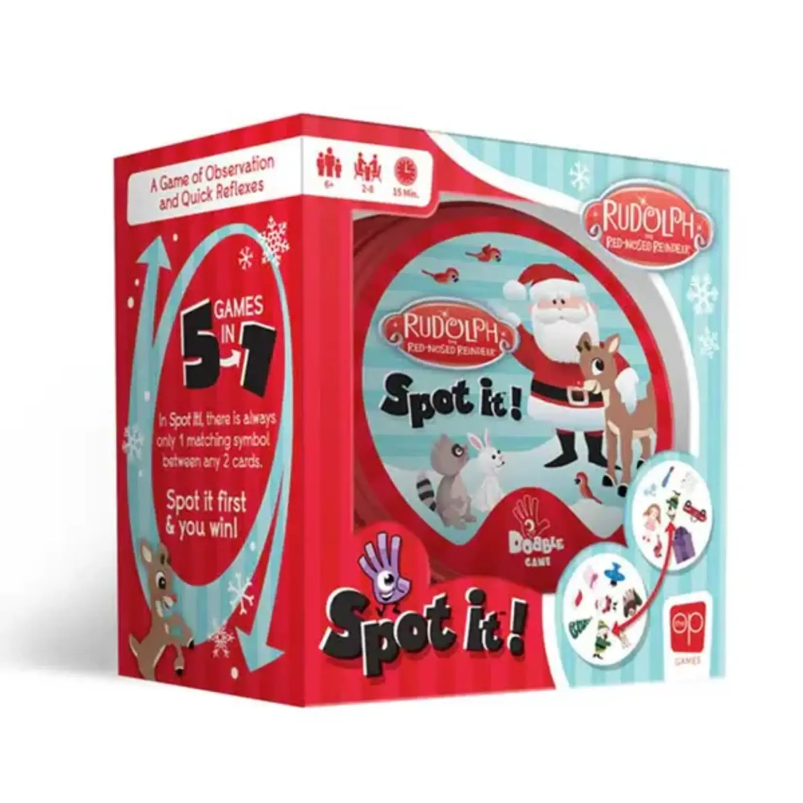 USAopoly Spot It: Rudolph