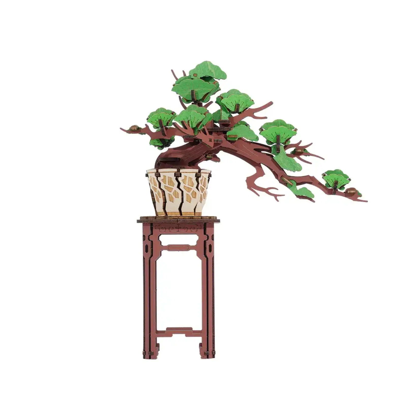 Hands Craft Evergreen Pine Bonsai Wooden Puzzle