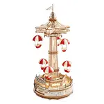 Hands Craft Parachute Tower Electro-Mechanical Wooden Puzzle
