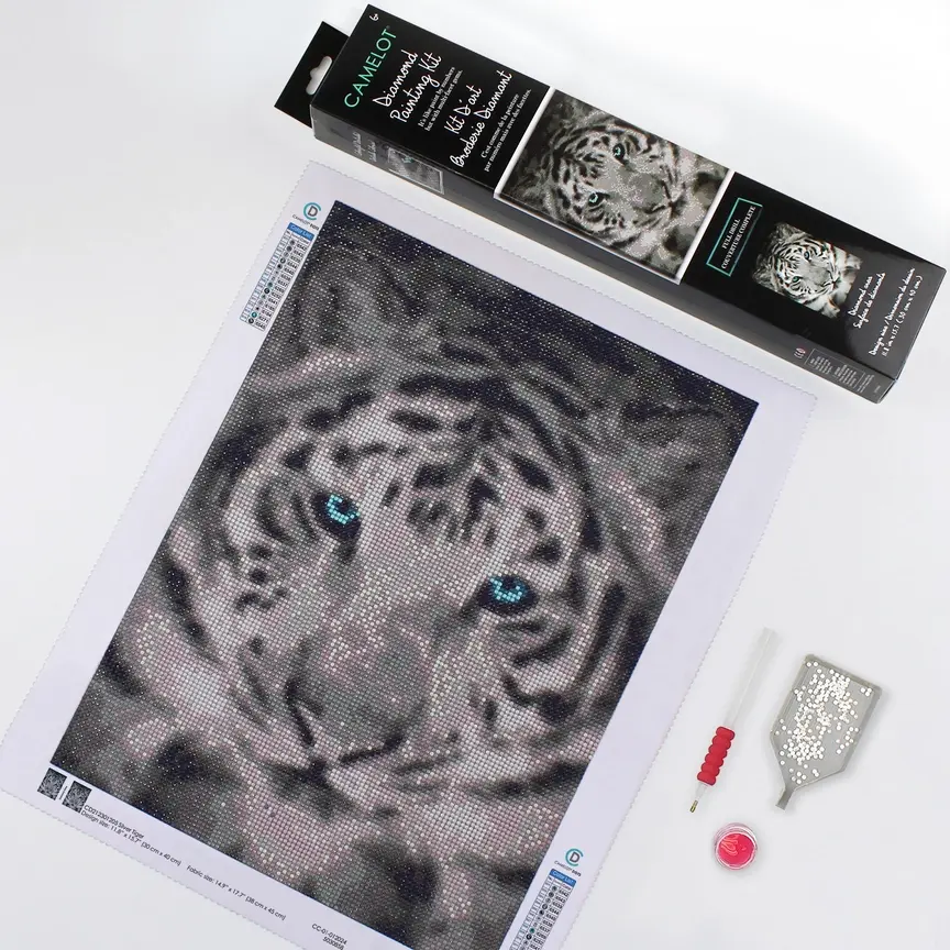 Silver Tiger Diamond Art