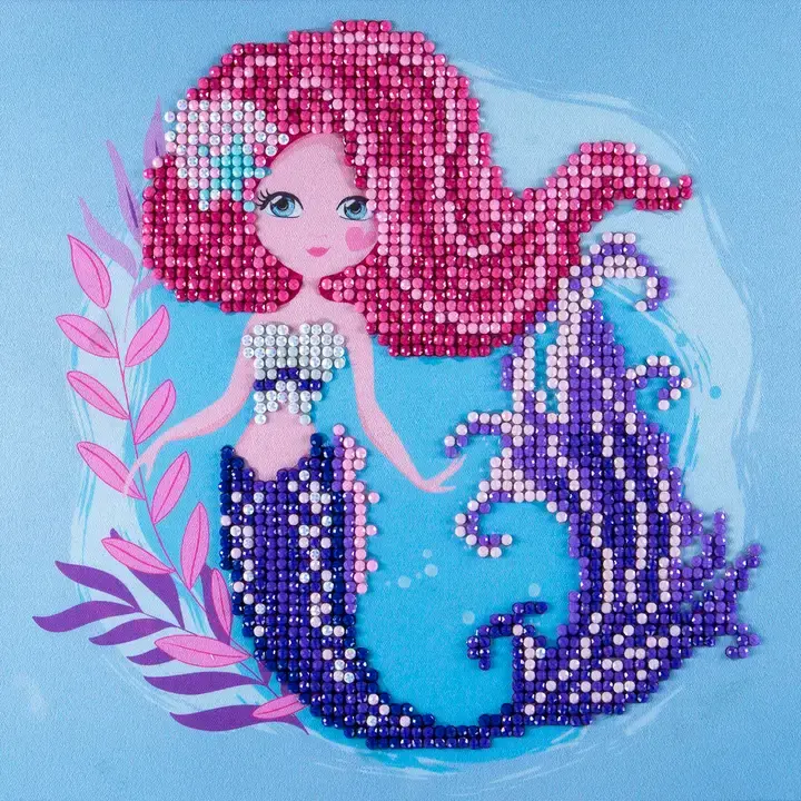 Purple Mermaid Diamond Art