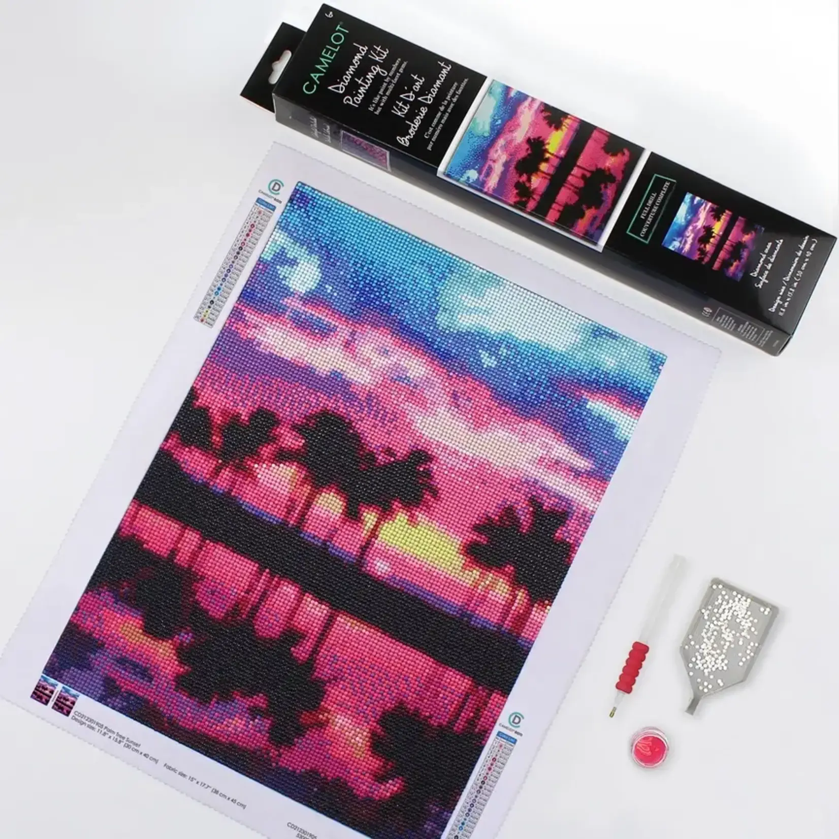 Camelot Palm Tree Sunset Diamond Art