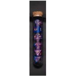 Transparent Polyhedral D&D Dice Set - 7 Die in Fantasy Potion Flask - Purple/Dark Blue