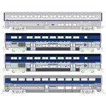 Kato 10690021 N Amtrak Pacific Surfliner 4-Car Add-On w/Lighting