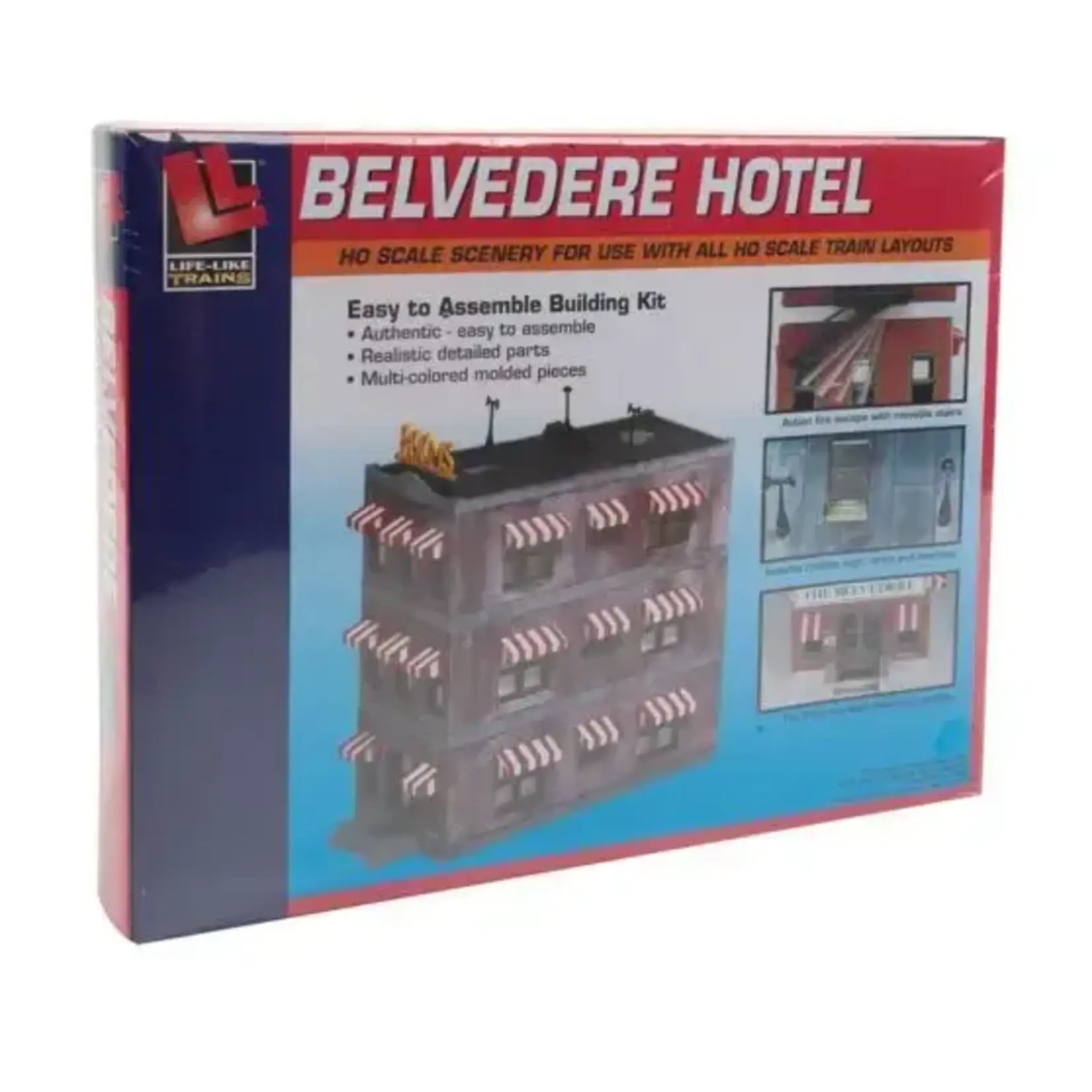 Life-Like 4331339 HO Belvedere Downtown Hotel Kit