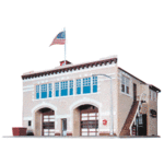 Life-Like 4331390 HO Hampden Fire Engine House Kit