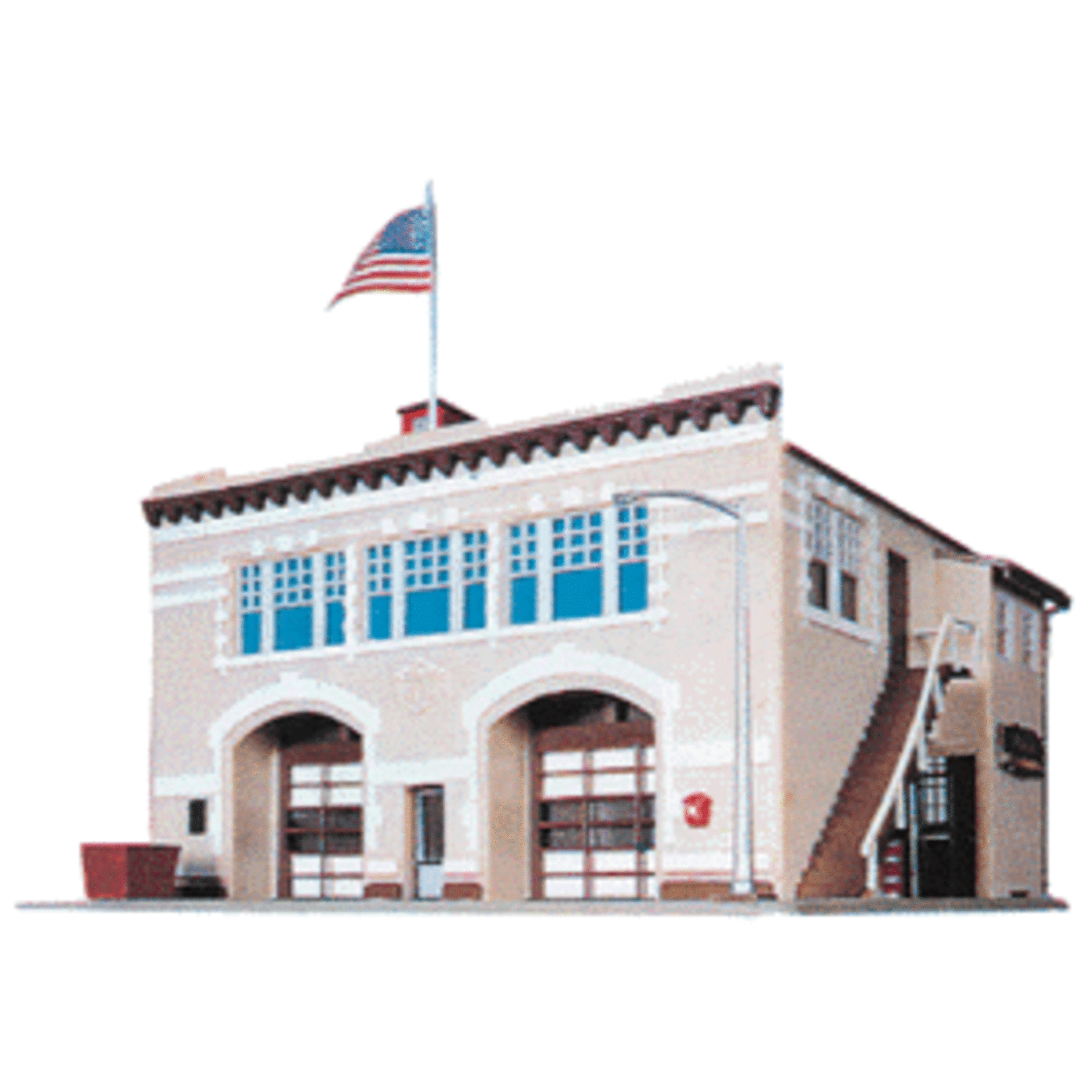Life-Like 4331390 HO Hampden Fire Engine House Kit