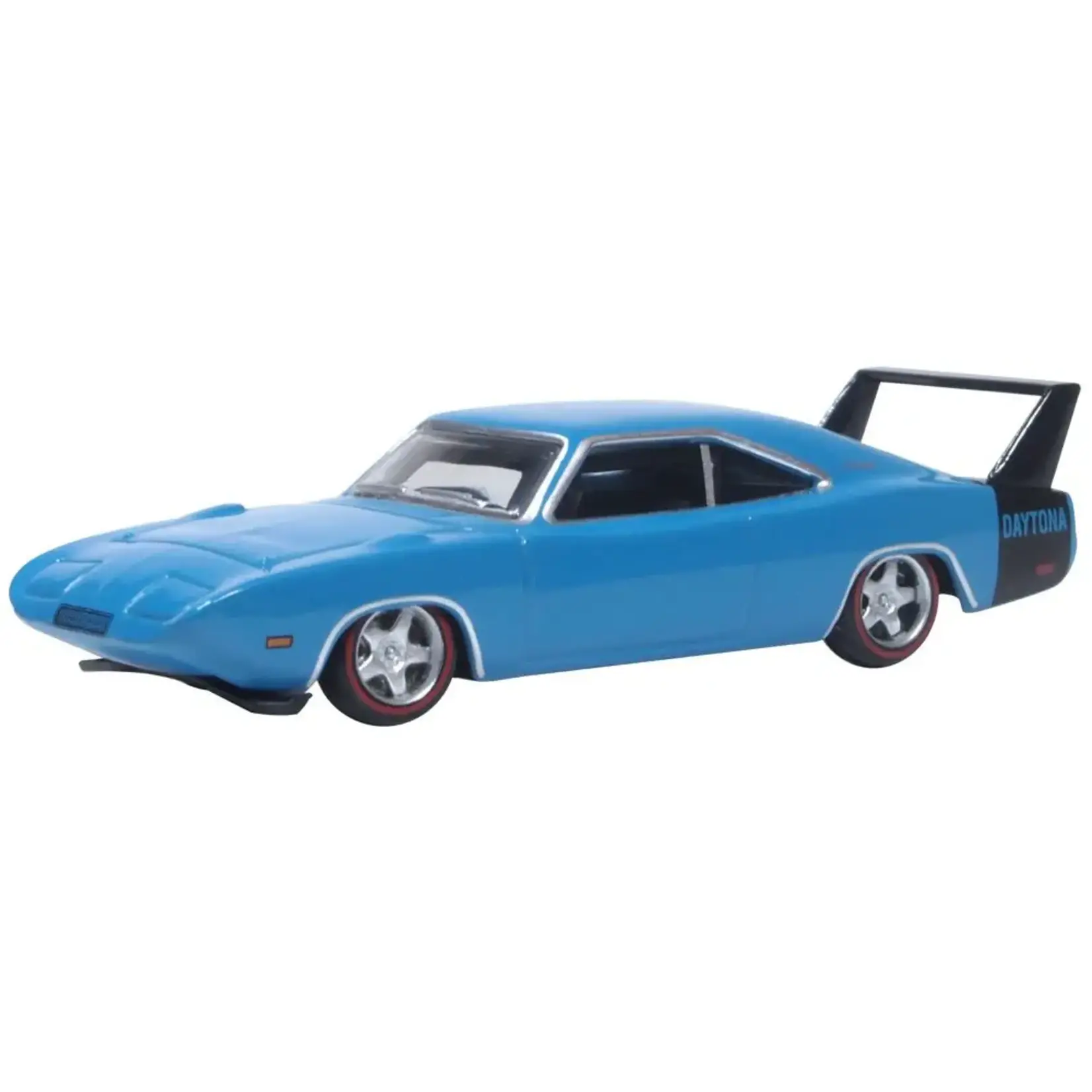 Oxford Diecast 87DD69004 HO 1969 Dodge Charger Daytona - Bright Blue