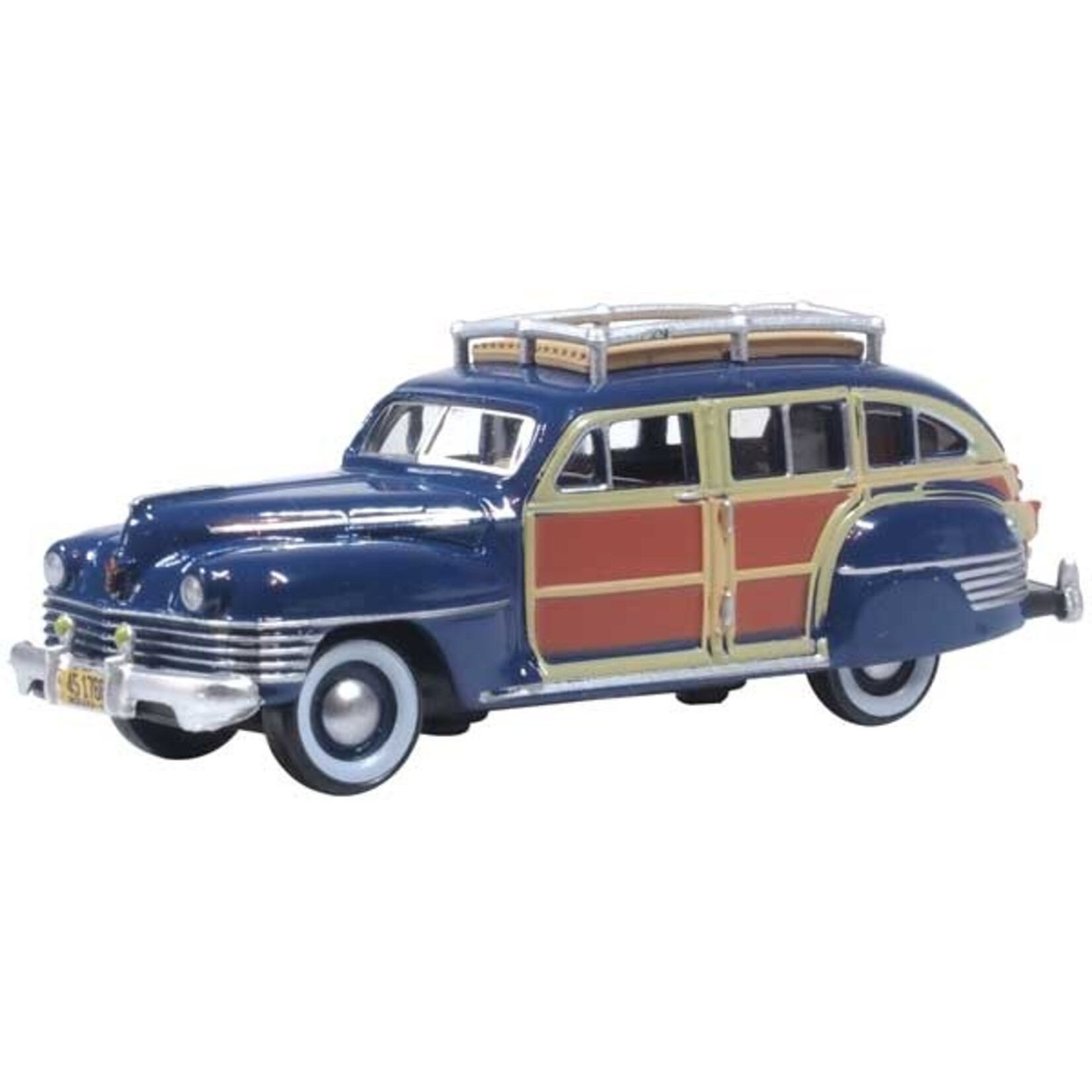 Oxford Diecast 87CB42002 1942 Chrysler Town & Country Woody - South Sea Blue