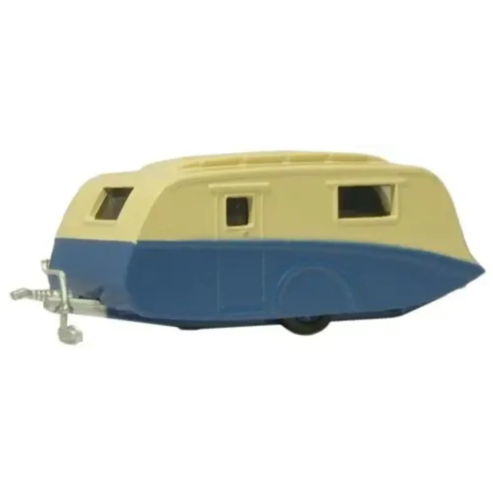 Oxford Diecast NCV002 Caravan - Blue / Cream