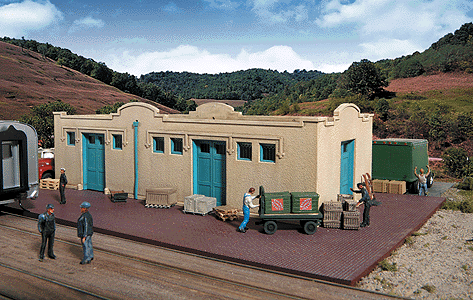 9332921 HO Mission Style Freight House Kit