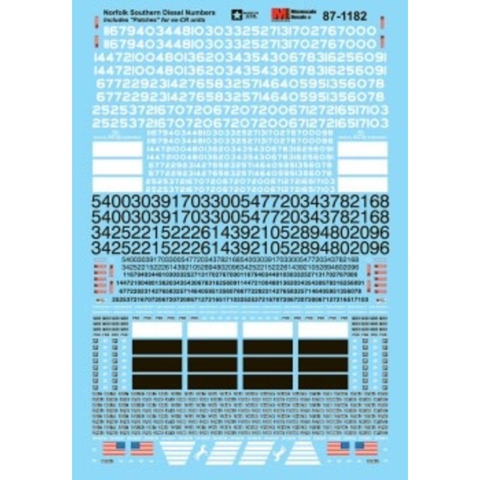 Micro Scale 601182 N NS Diesel Numbers