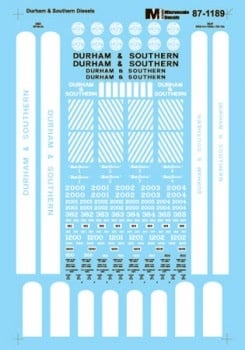 601189 N Durham & Southern Diesel Hood Units
