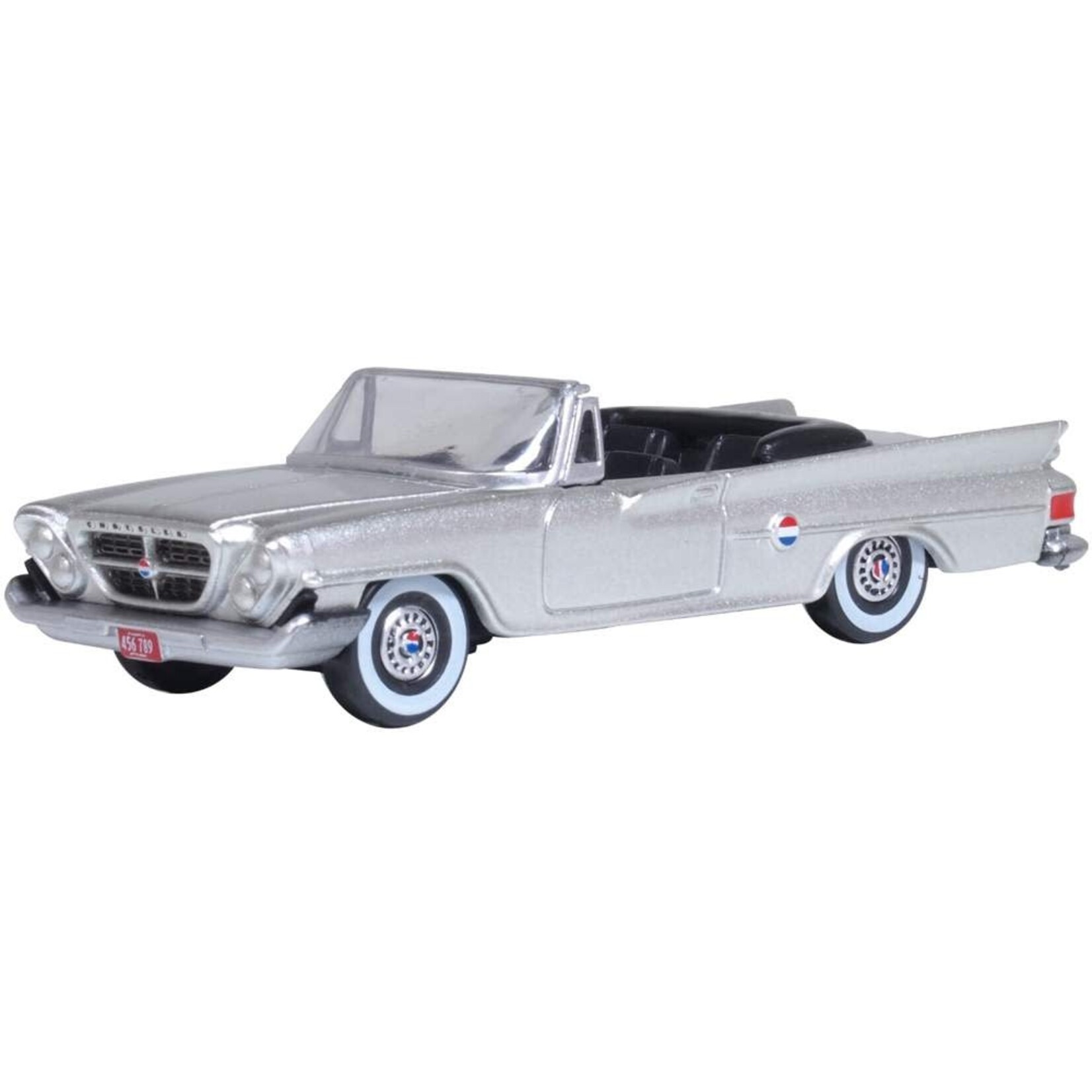 Oxford Diecast 87CC61007 HO Chrysler 300 Convertible 1961 - Sheffield Silver (Open)