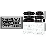 Gofer Racing 20023 1/24-/125 Custom Instrument Panel w/ Black & White Gauges